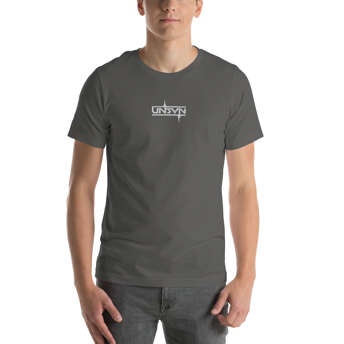 UNSYN Regular T-Shirt, 100% Cotton, UNISEX, embroided (gestickt) logo, front