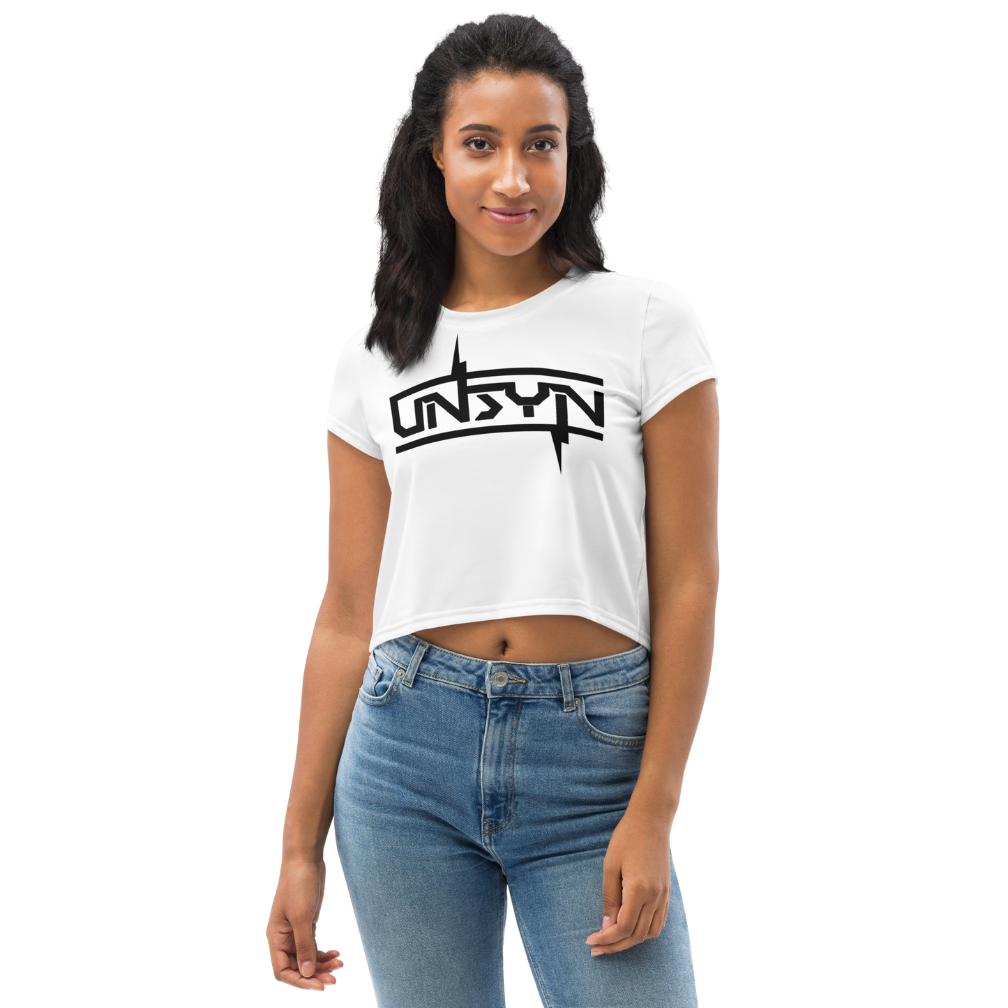 UNSYN Crop Top, BLACK Logo print
