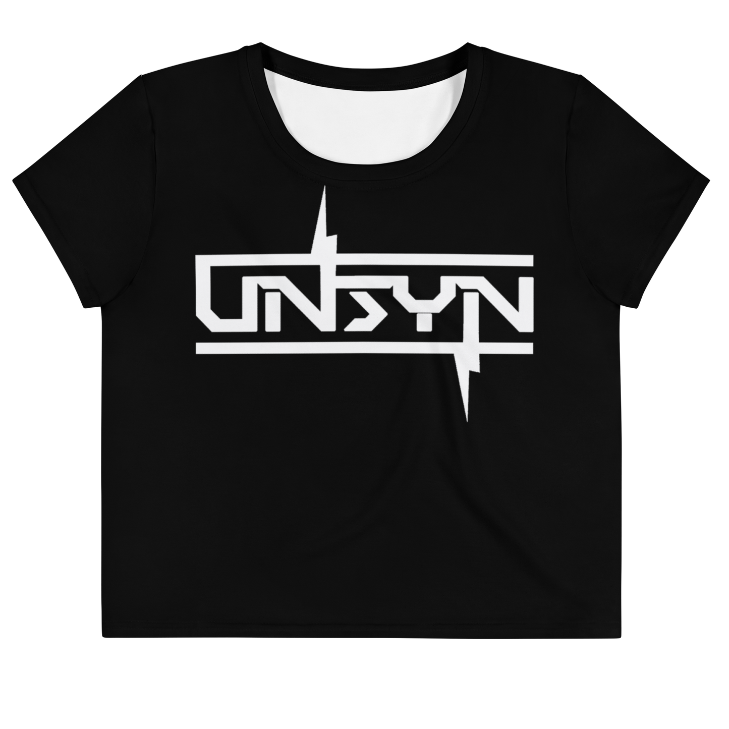 UNSYN Crop Top, WHITE Logo print