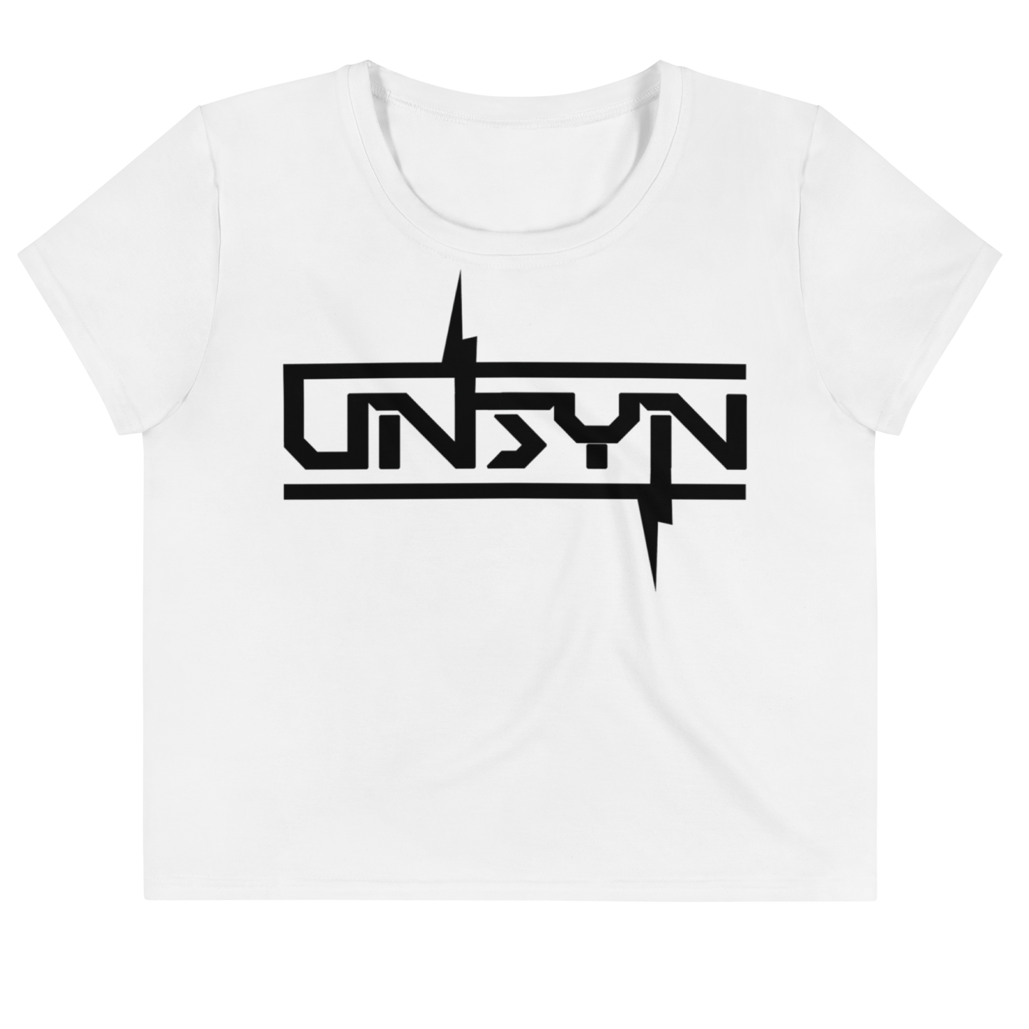 UNSYN Crop Top, BLACK Logo print