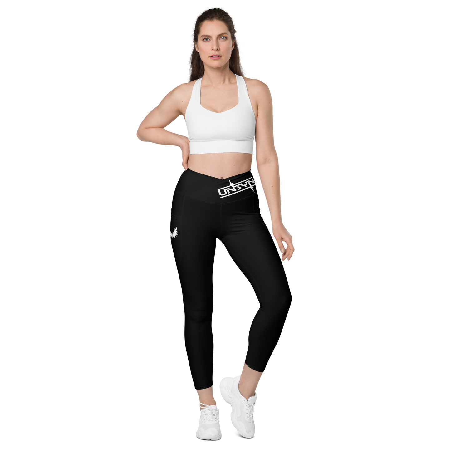 UNSYN Leggings - Crossover leggings with pockets 🏋🏽‍♀️