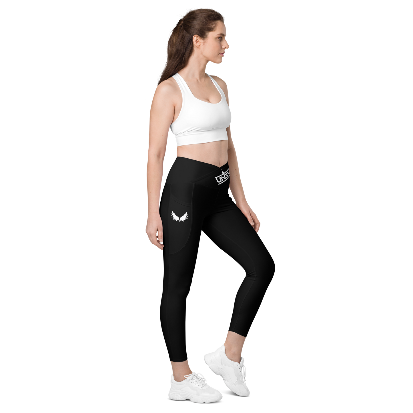 UNSYN Leggings - Crossover leggings with pockets 🏋🏽‍♀️