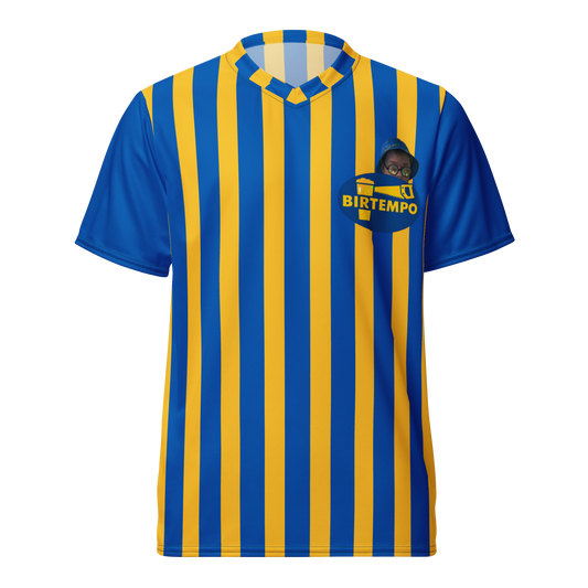 BIRTEMPO - UNISEX Short Arm Jersey Blue & Yellow Stripes 🍻