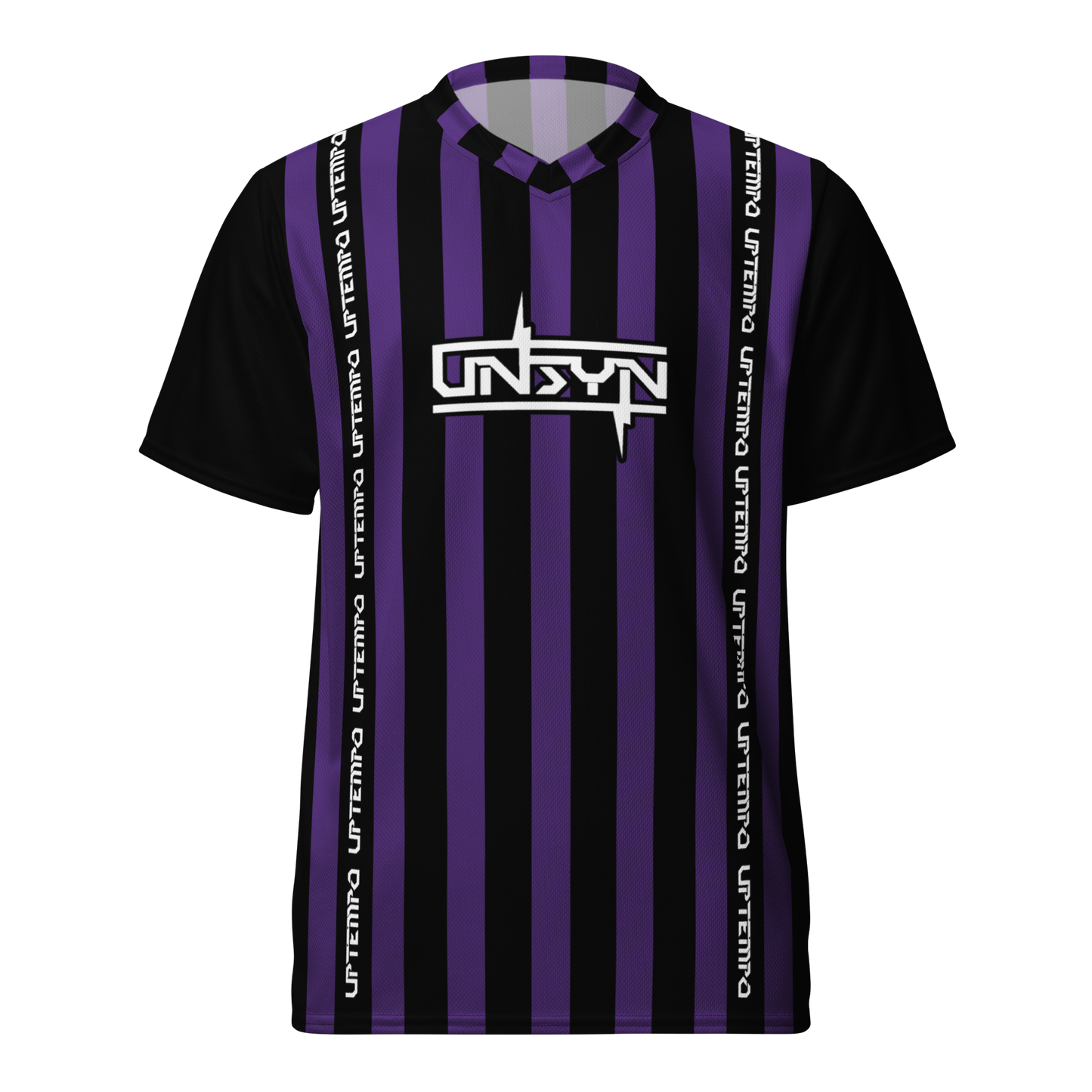 UNSYN - UNISEX Short Arm Jersey Purple & Black Stripes⚡