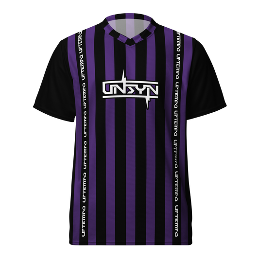 UNSYN - UNISEX Short Arm Jersey Purple & Black Stripes⚡