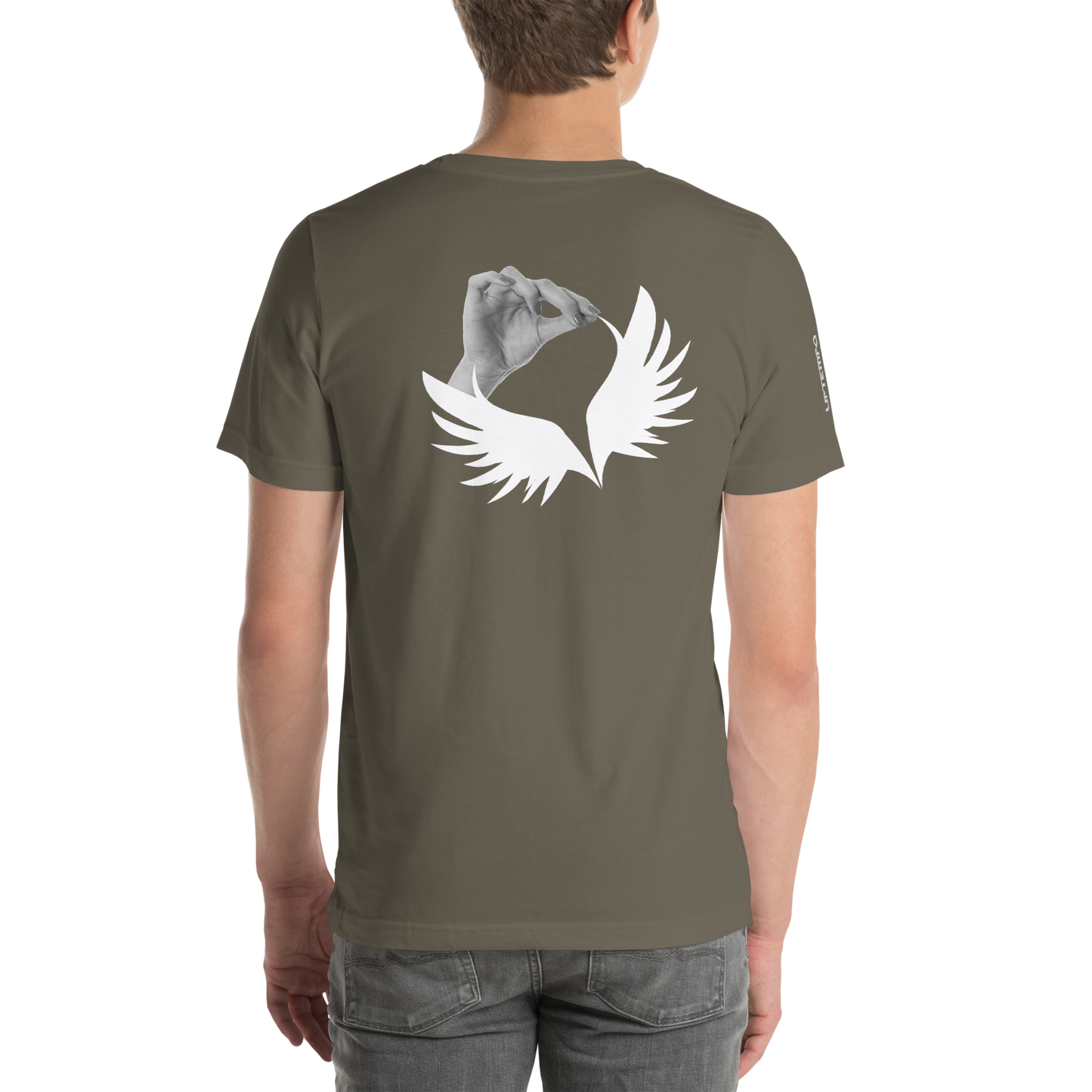 SALTYSYN LIMITED EDITION T-Shirt, 100% Cotton, UNISEX, WHITE embroided (gestickt) logo & print