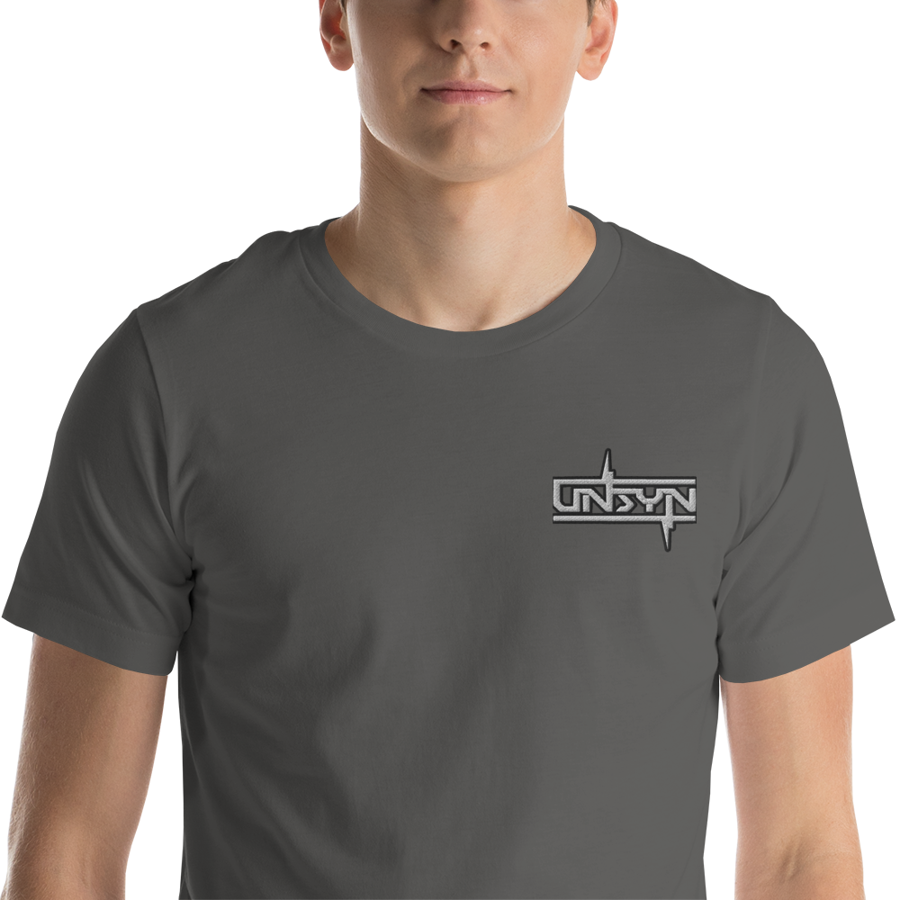 UNSYN Regular T-Shirt, 100% Cotton, UNISEX, embroided (gestickt) logo, front left