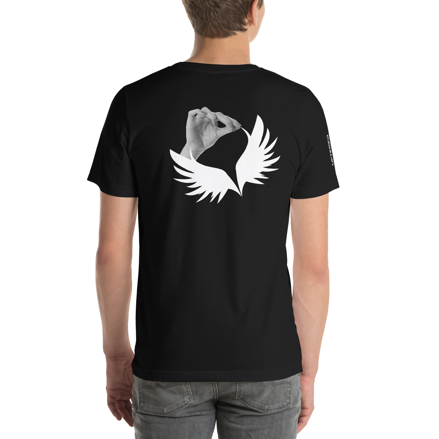 SALTYSYN LIMITED EDITION T-Shirt, 100% Cotton, UNISEX, WHITE embroided (gestickt) logo & print