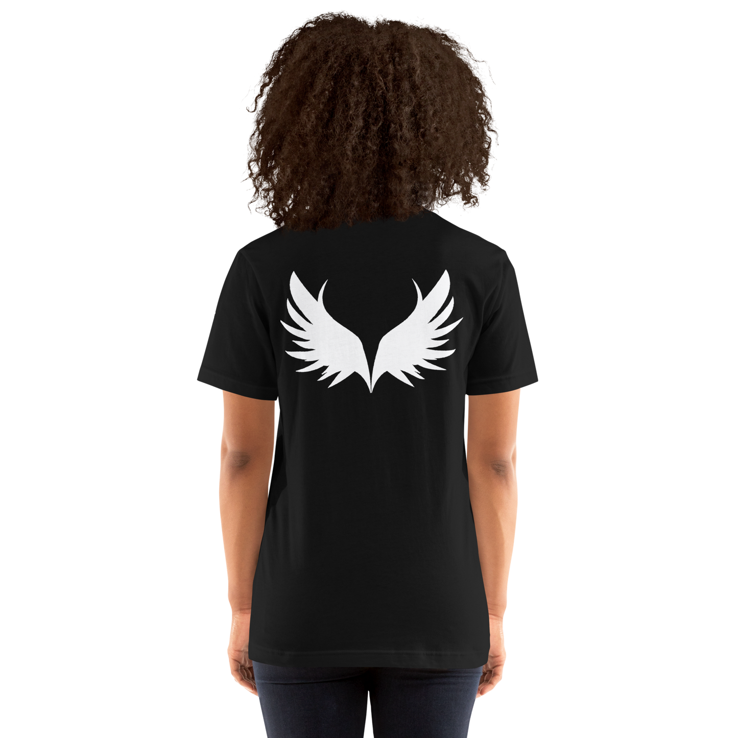 UNSYN Regular T-Shirt, 100% Cotton, UNISEX, WHITE embroided (gestickt) logo & print