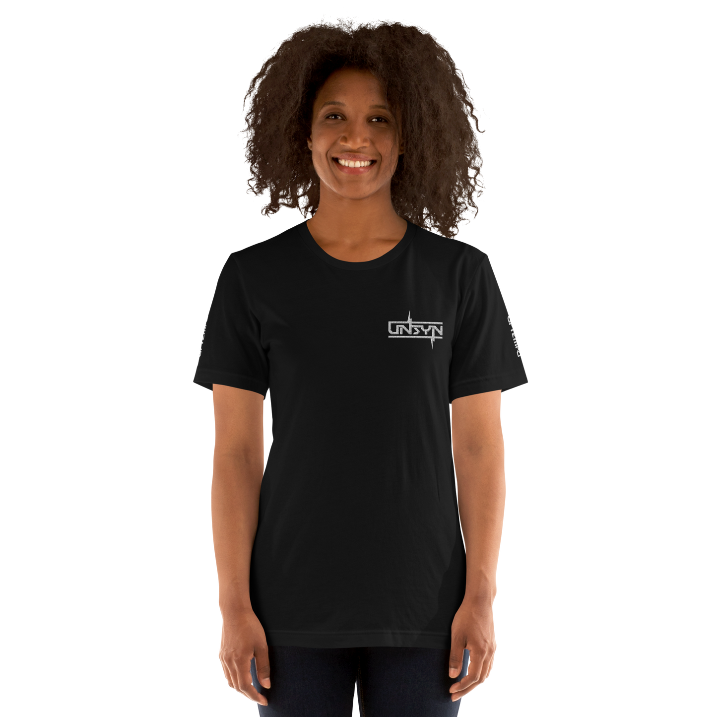UNSYN Regular T-Shirt, 100% Cotton, UNISEX, embroided (gestickt) logo, front left