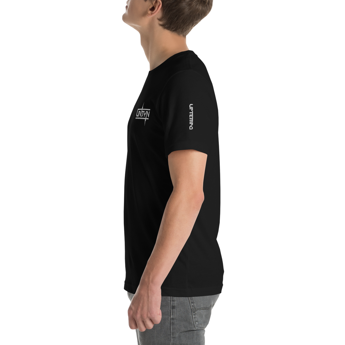 UNSYN Regular T-Shirt, 100% Cotton, UNISEX, embroided (gestickt) logo, front left