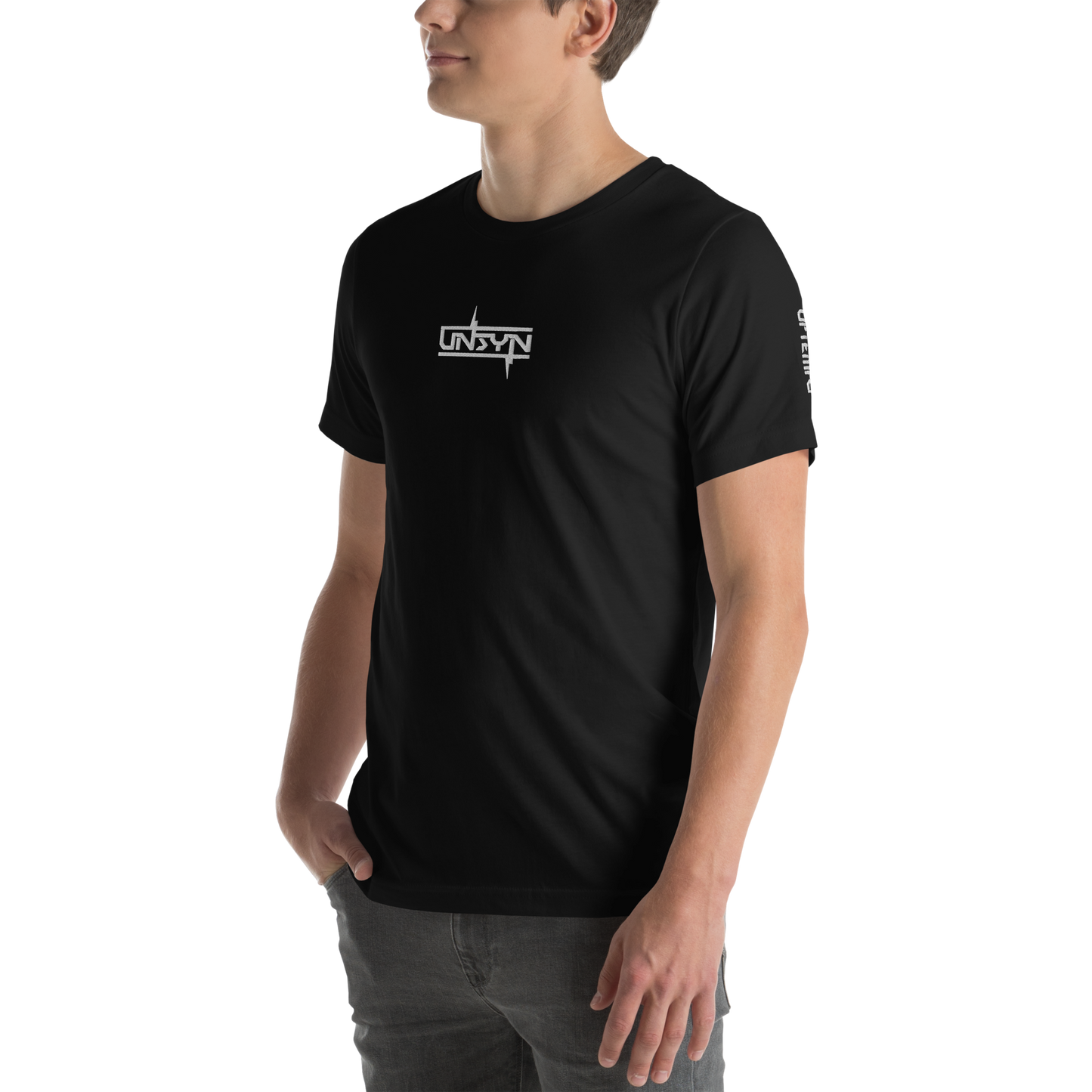 UNSYN Regular T-Shirt, 100% Cotton, UNISEX, embroided (gestickt) logo, front