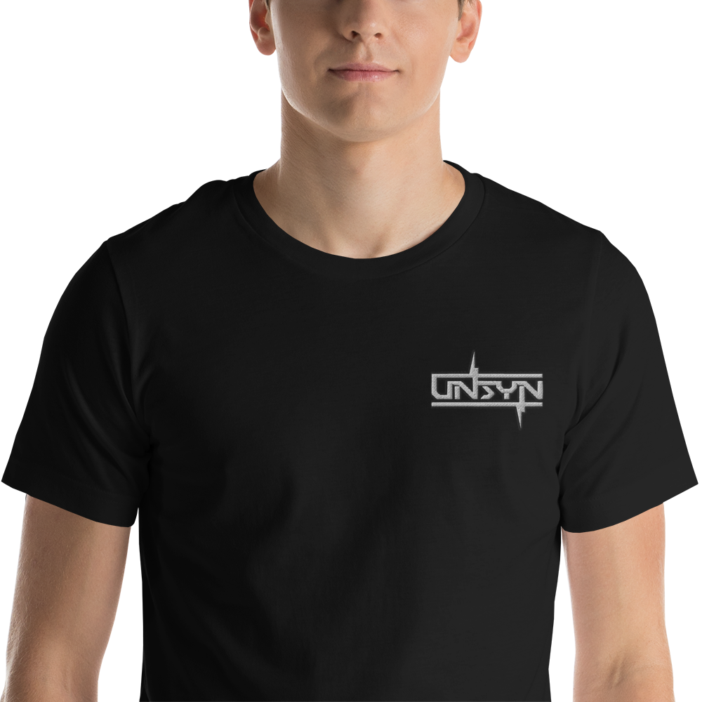 UNSYN Regular T-Shirt, 100% Cotton, UNISEX, embroided (gestickt) logo, front left