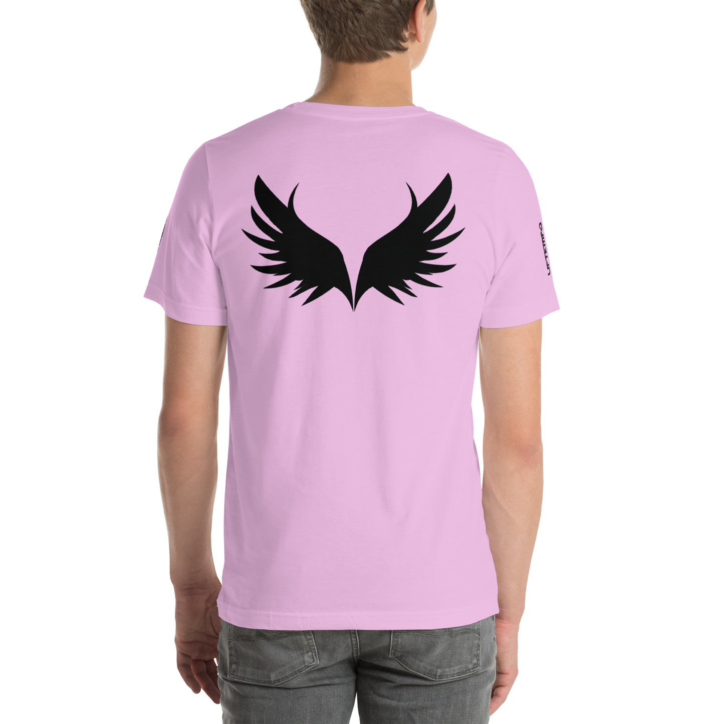 UNSYN Regular T-Shirt, 100% Cotton, UNISEX, BLACK embroided (gestickt) logo & print