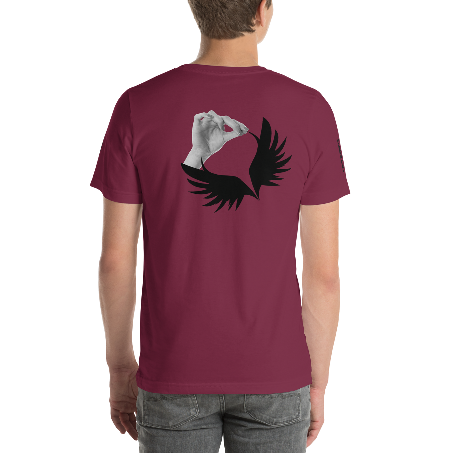 SALTYSYN LIMITED EDITION T-shirt, 100% katoen, UNISEX, ZWART geborduurd (gestickt) logo &amp; print