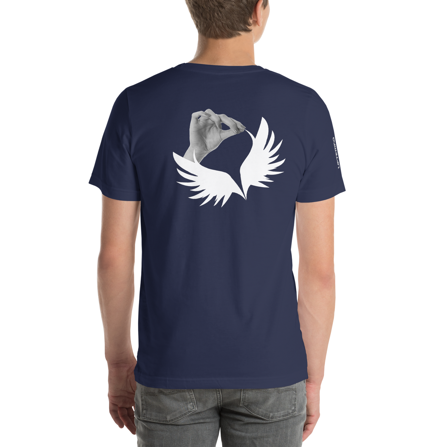 SALTYSYN LIMITED EDITION T-Shirt, 100% Cotton, UNISEX, WHITE embroided (gestickt) logo & print