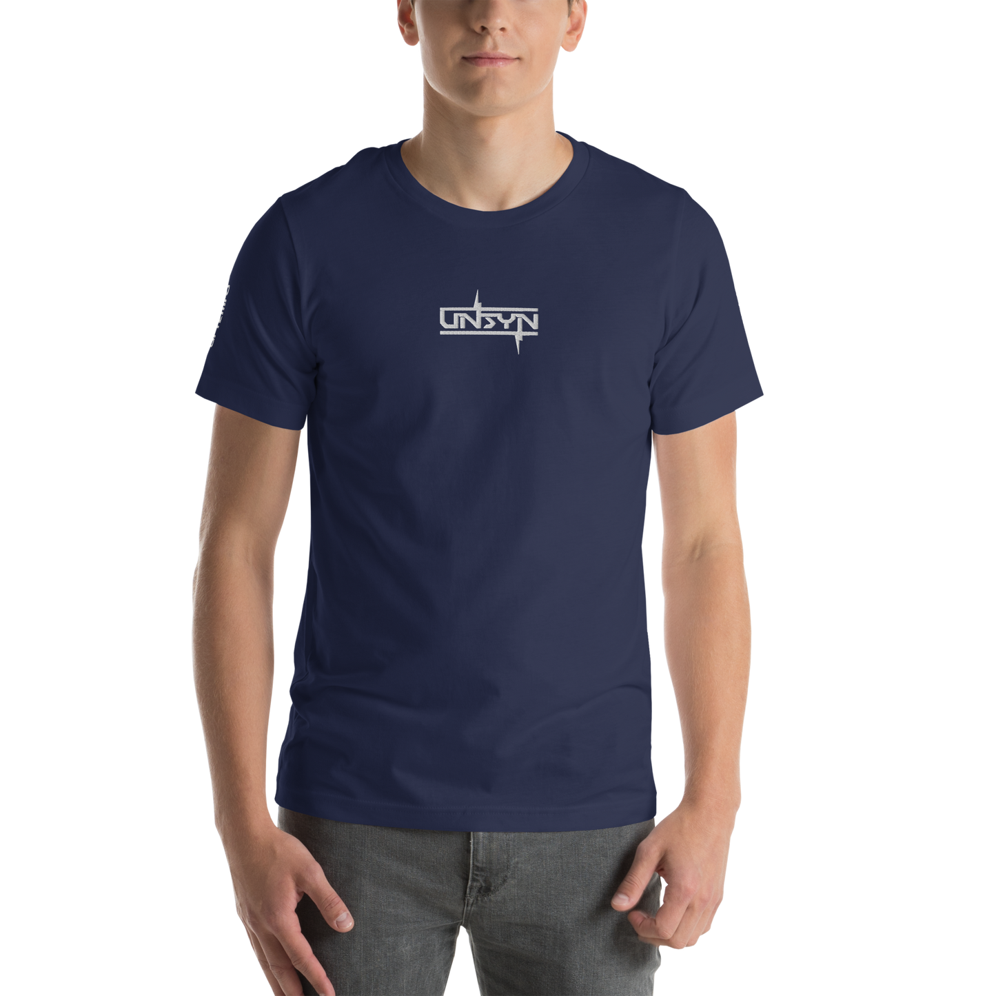 UNSYN Regular T-Shirt, 100% Cotton, UNISEX, embroided (gestickt) logo, front