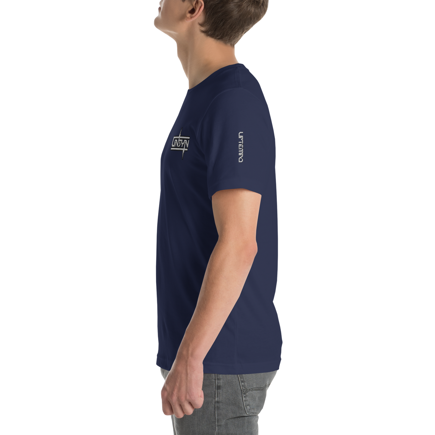 UNSYN Regular T-Shirt, 100% Cotton, UNISEX, embroided (gestickt) logo, front left