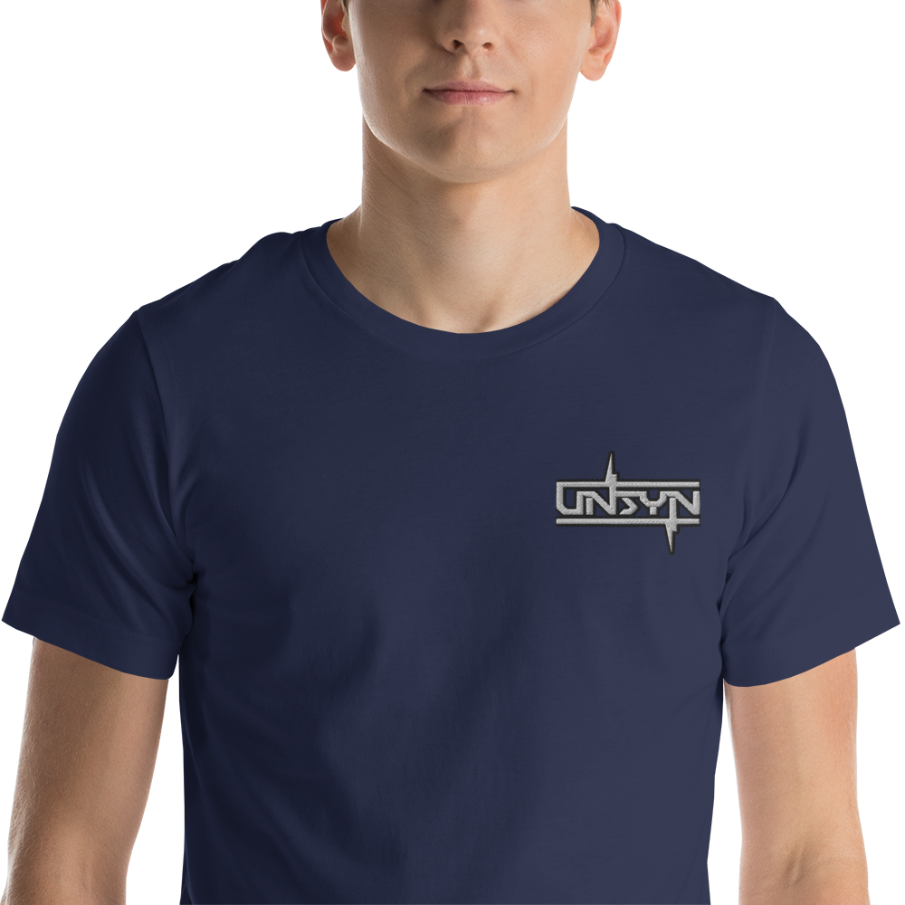 UNSYN Regular T-Shirt, 100% Cotton, UNISEX, embroided (gestickt) logo, front left