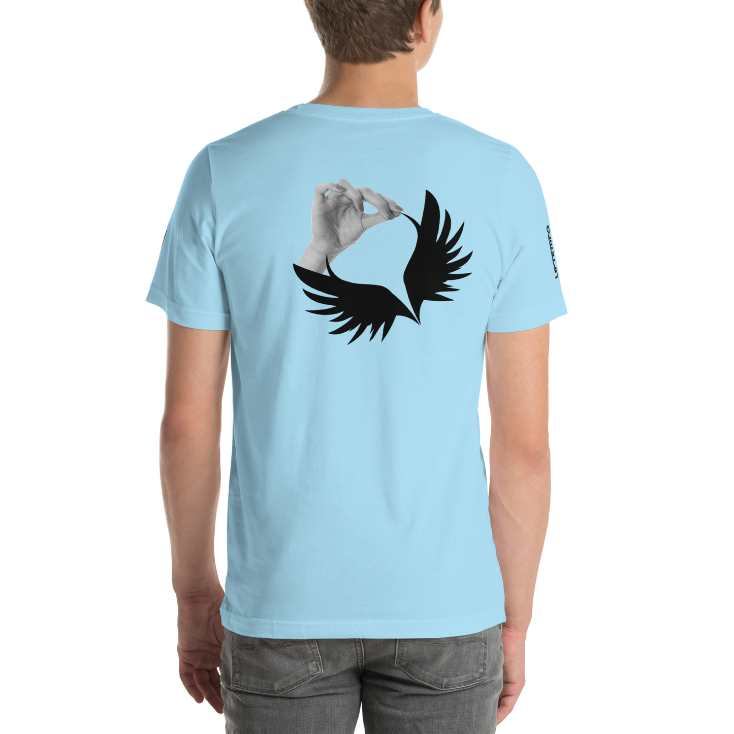 SALTYSYN LIMITED EDITION T-shirt, 100% katoen, UNISEX, ZWART geborduurd (gestickt) logo &amp; print