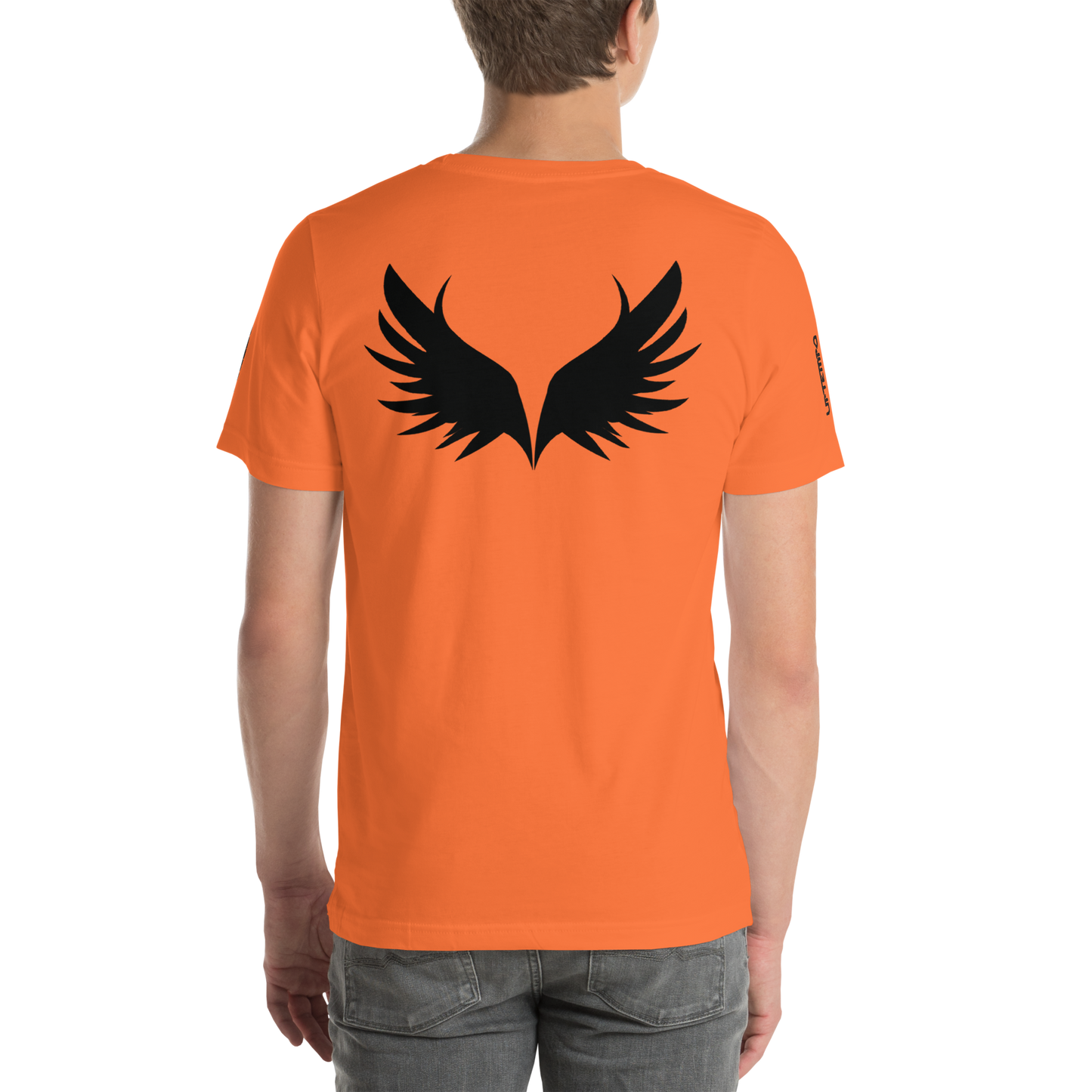 UNSYN Regular T-Shirt, 100% Cotton, UNISEX, BLACK embroided (gestickt) logo & print