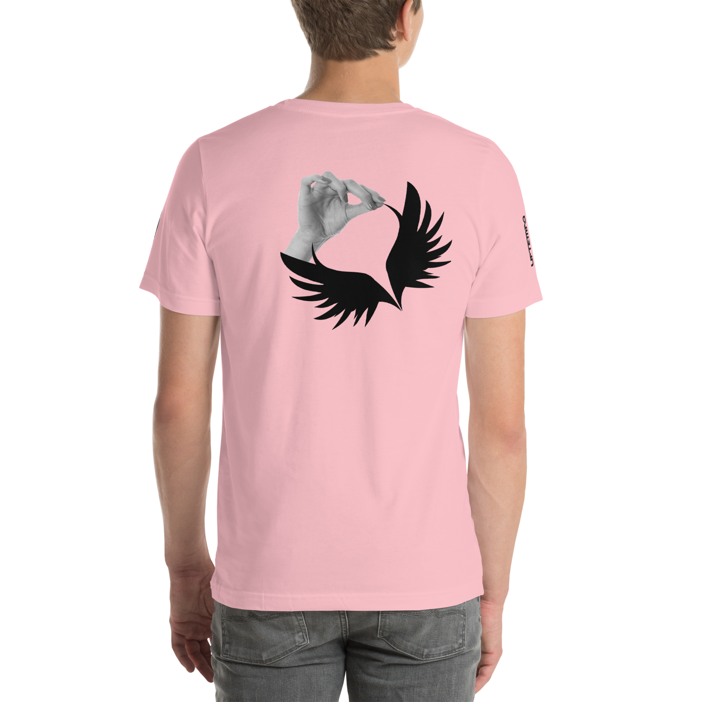 SALTYSYN LIMITED EDITION T-shirt, 100% katoen, UNISEX, ZWART geborduurd (gestickt) logo &amp; print