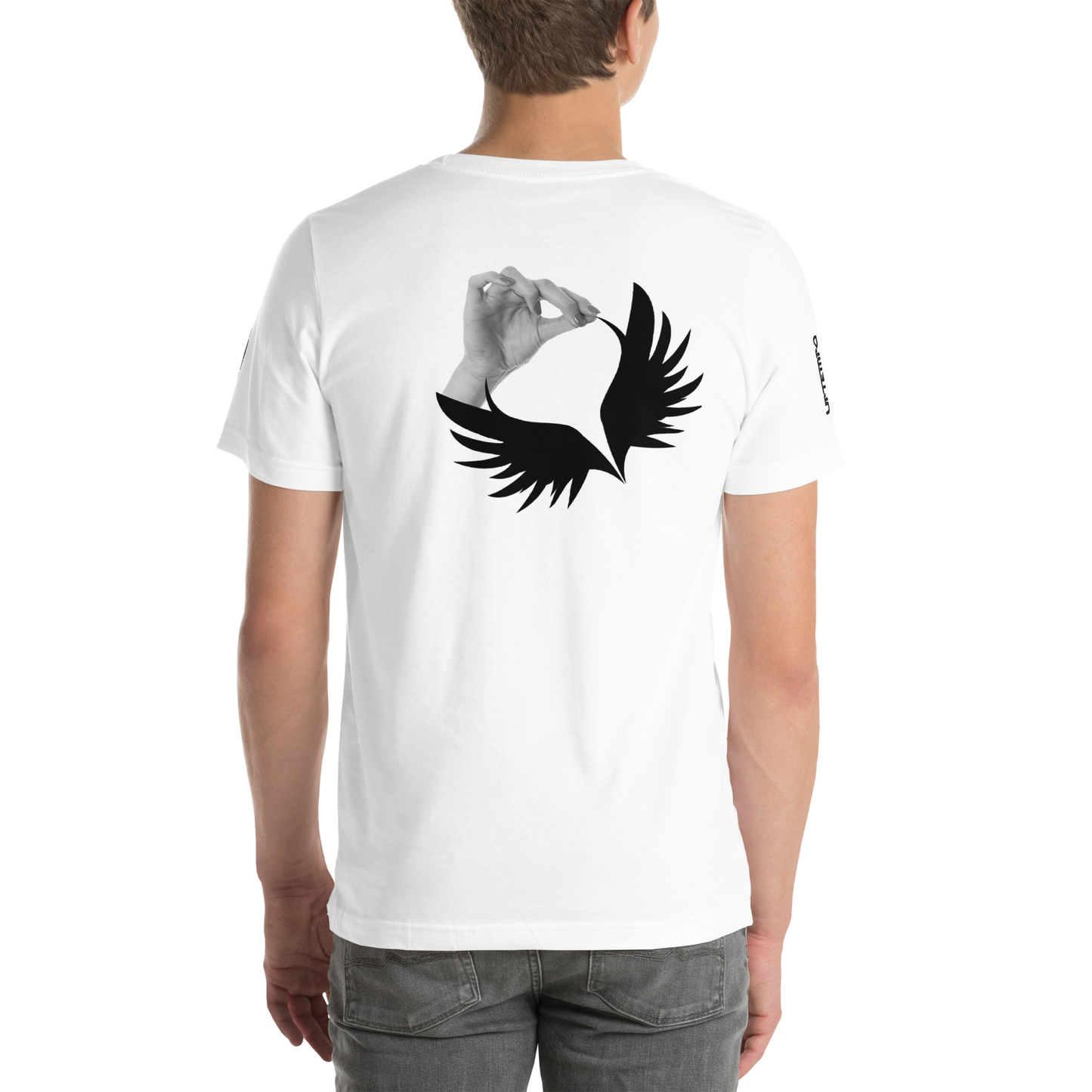 SALTYSYN LIMITED EDITION T-shirt, 100% katoen, UNISEX, ZWART geborduurd (gestickt) logo &amp; print