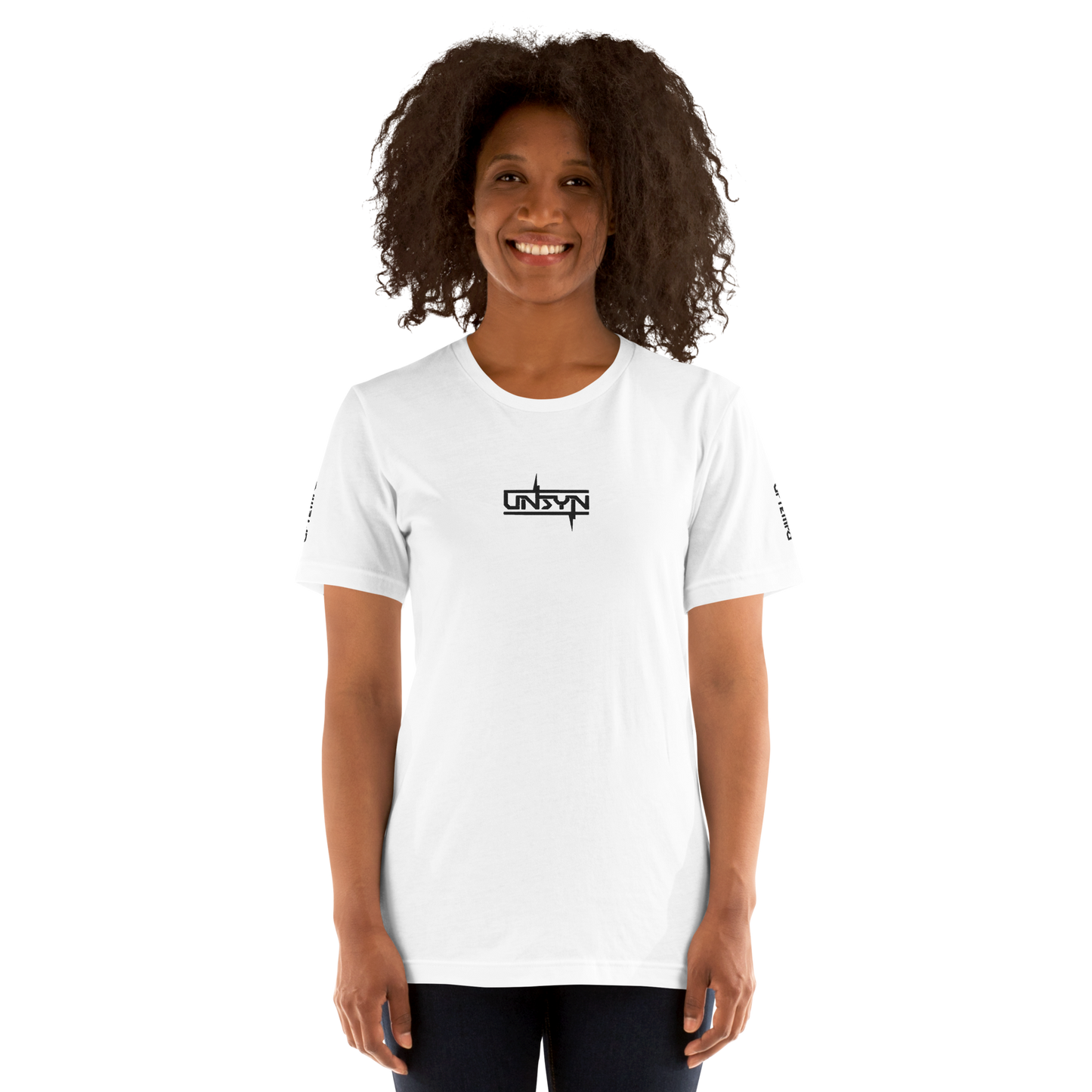 SALTYSYN LIMITED EDITION T-shirt, 100% katoen, UNISEX, ZWART geborduurd (gestickt) logo &amp; print